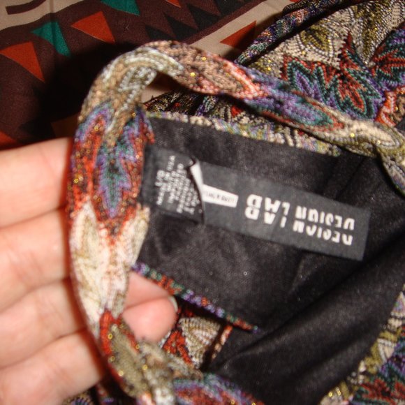 Design Lab Multi Color Sleeveless Maxi Dress L - Picture 8 of 9